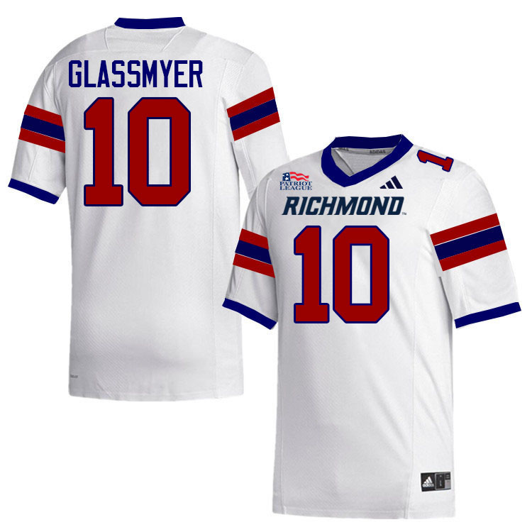 Richmond Spiders #10 Carter Glassmyer College Football Jerseys,Uniforms-White